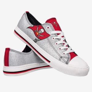 FOCO NLF Tampa Bay Bucananeers Glitter Canvas Sneakers Size 6